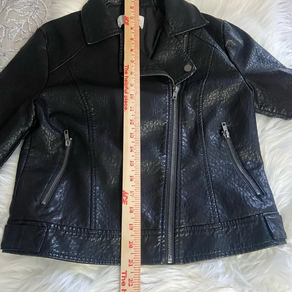 Jack by BB Dakota Sz S Anthropologie Classic Black Faux Leather Jacket - Picture 9 of 13